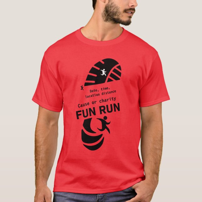 Fun Run Event Cause Charity Promotion T-Shirt (Front)