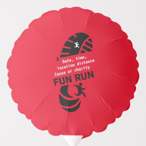 Fun Run Event Cause Charity Promotion T_Shirt  Balloon