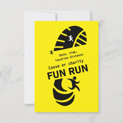 Fun Run Event Cause Charity Promotion T_Shirt Than Thank You Card