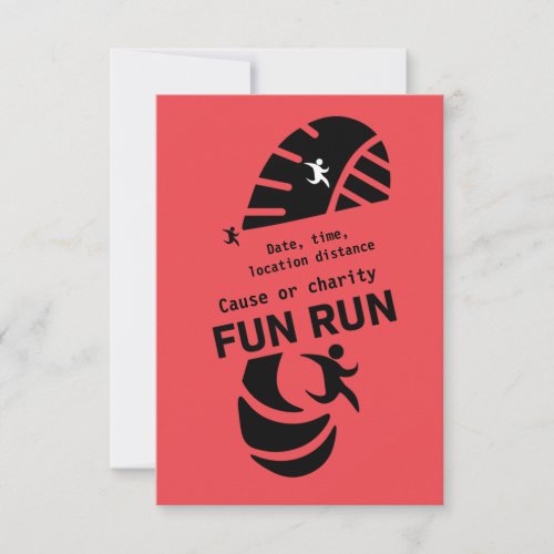 Fun Run Event Cause Charity Promotion T_Shirt Thank You Card