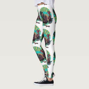 Fun Running Turkey Tom Leggings