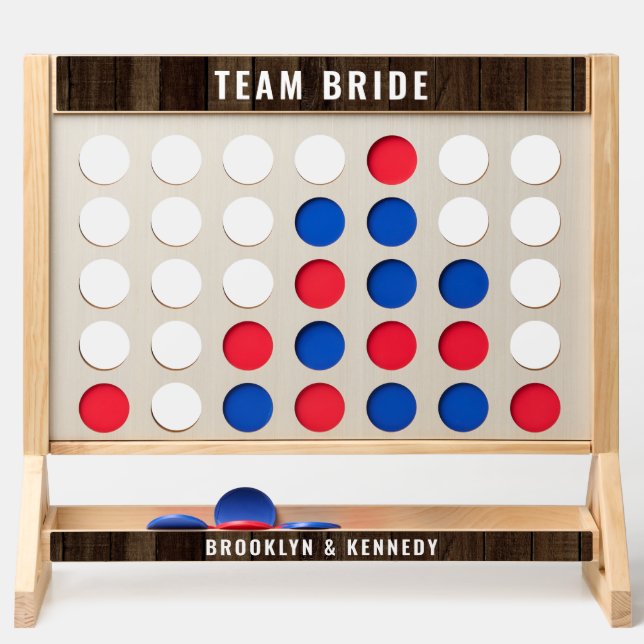 Fun Rustic Country Team Bride And Groom Wedding Fast Four (Back)