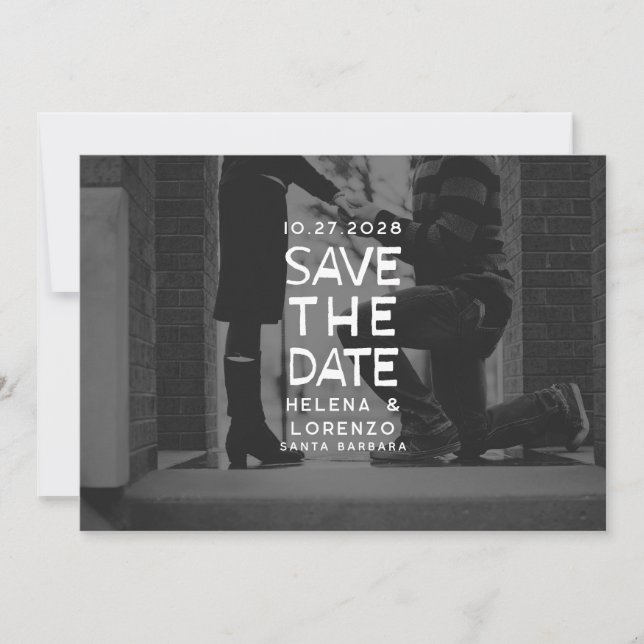 Fun rustic  save the date (Front)