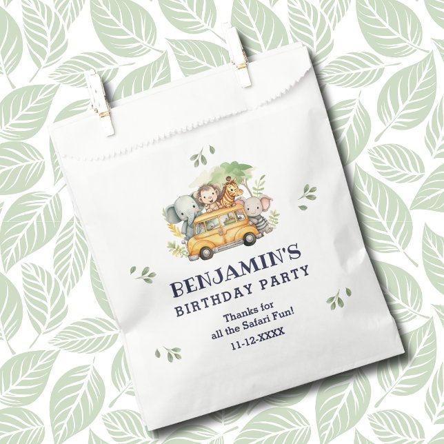 Fun Safari Animal Jungle Birthday Thank You Favor Bag (Creator Uploaded)