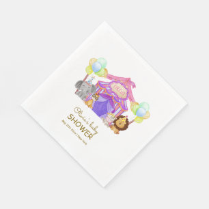 Fun Safari Circus Carnival Balloon Baby Shower Napkins