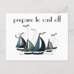 Fun Sailing Boat | Cast Off Postcard
