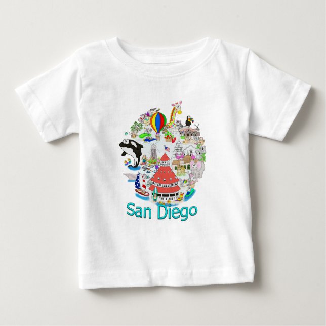Fun San Diego California Baby T-Shirt (Front)