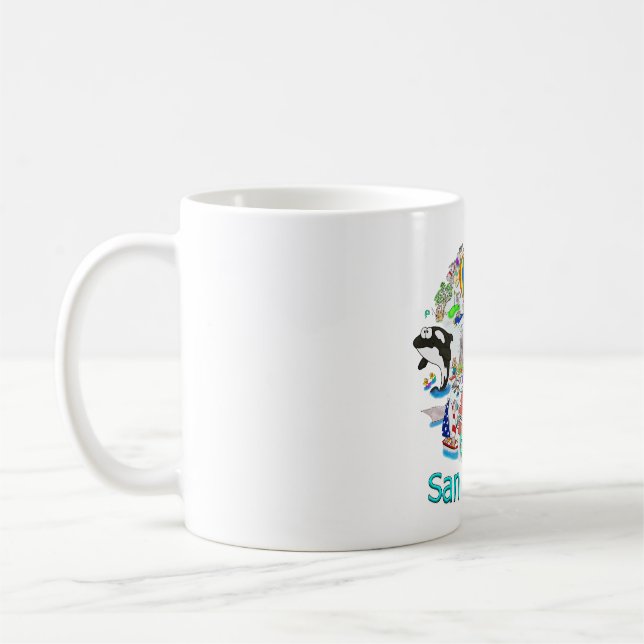 Fun San Diego California Coffee Mug (Left)