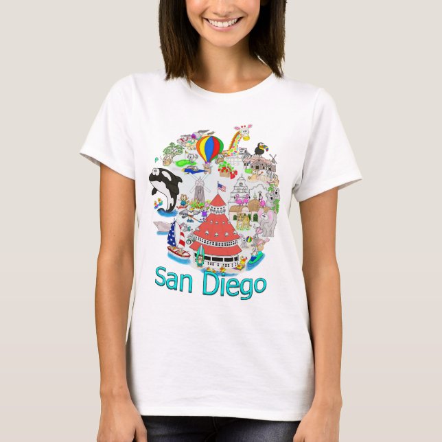 Fun San Diego California T-Shirt (Front)