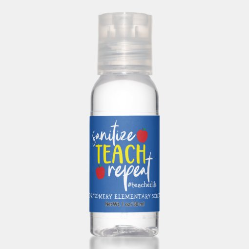 Fun Sanitize Teach Repeat Teacher Life Hand Sanitizer Zazzle