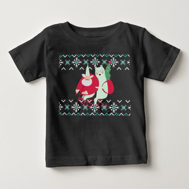 Fun Santa Claus Christmas Holidays Baby T-Shirt (Front)