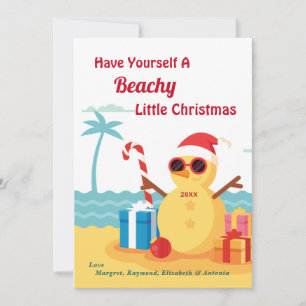 Fun Santa Claus Christmas New Year Personalize  Holiday Card