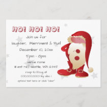 fun santa claus christmas party invitation