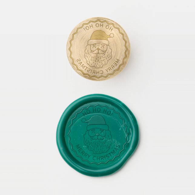Fun Santa Claus Personalized Wax Seal Stamp (Stamped)