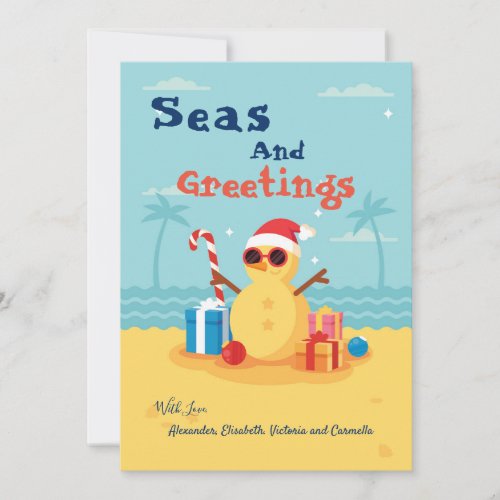 Fun Santa Claus Season New Year Christmas Card