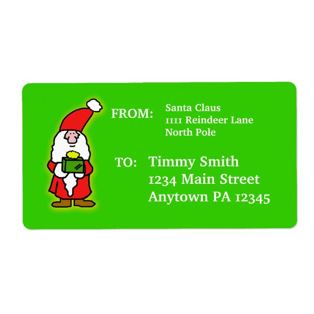 Fun Santa Claus Shipping Labels (Front)
