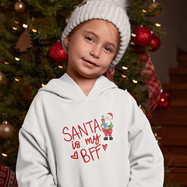 Fun Santa is my BFF Christmas Bold RedText Hoodie (Creator Uploaded)