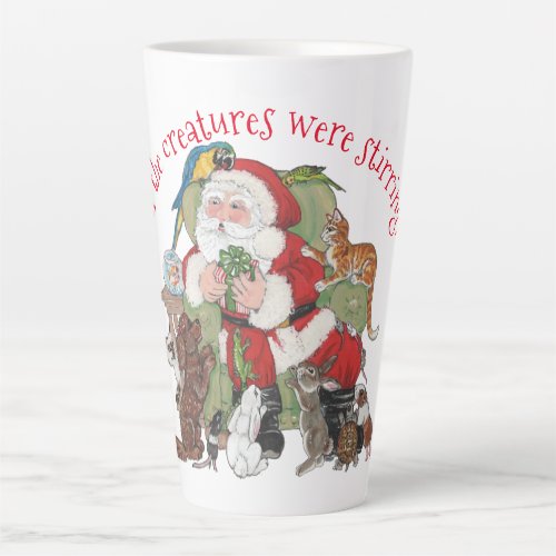 Fun Santa Pet Animal Design Veterinarian Christmas Latte Mug