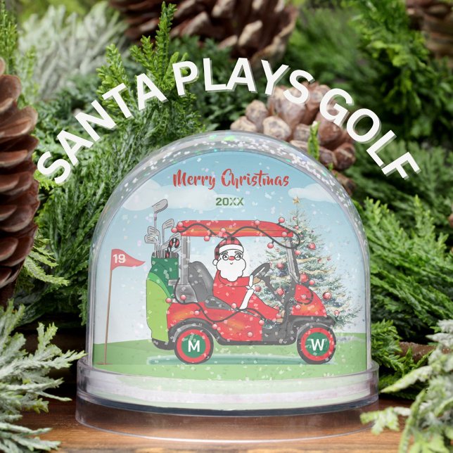 FUN SANTA PLAYS GOLF 19TH HOLE SNOW GLOBE (Creator Uploaded)