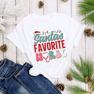 Fun Santa's Favorite Nurse Christmas Women's T-Shirt