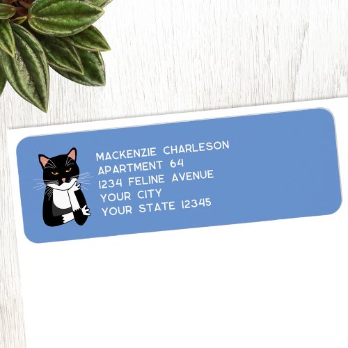 Fun Sarcastic Cat Return Address Label
