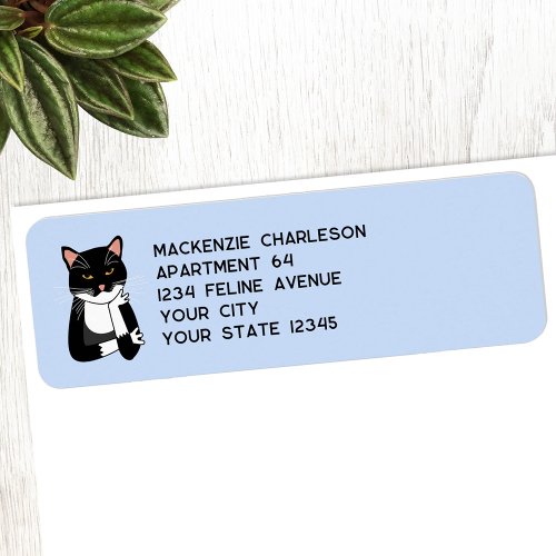Fun Sarcastic Cat Return Address Label