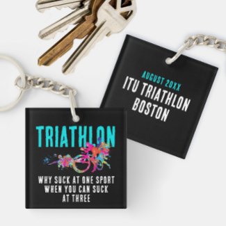 Fun Sarcastic Colorful Triathlon Paint Splatters