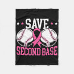 Fun Save 2nd Byse Bysebyll Player Breast Cancer Aw Fleece Blanket