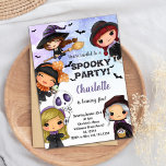 Fun Scary Party Card for Kids or Adults<br><div class="desc">Throw a frightfully fun celebration with this spooky Halloween birthday invitation! Featuring bats,  spiderwebs,  and eerie details,  it’s perfect for costume parties,  trick-or-treat birthdays,  or haunted house themes. Fully editable with your name,  age,  and event info.</div>