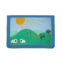 fun scenic illustration of cute sheep