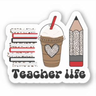 Fun school Animal Print School Teacher Sticker