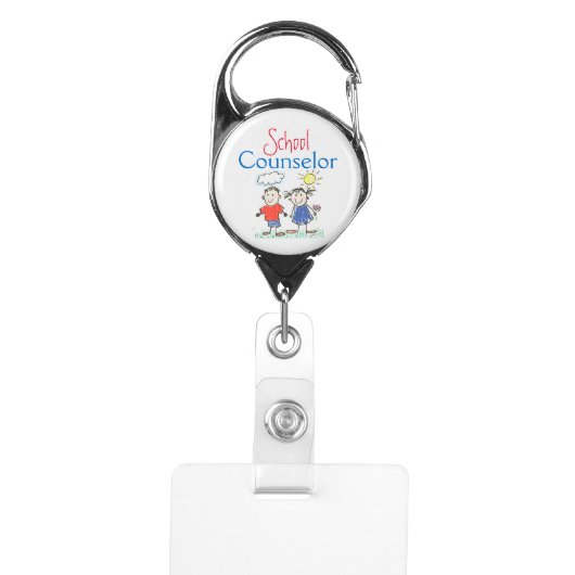 Fun School Counselor's Badge Holder (Front)