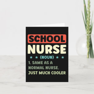 Fun School Nurse Definition Back To School Card