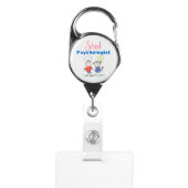 Fun School Psychologist's Badge Holder (Front)