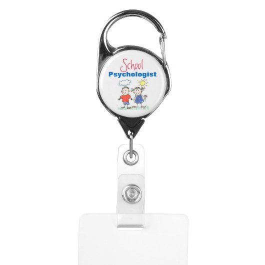 Fun School Psychologist's Badge Holder (Front)