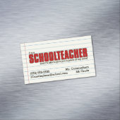 Fun Schoolteacher Magnetic Contact Card (In Situ)