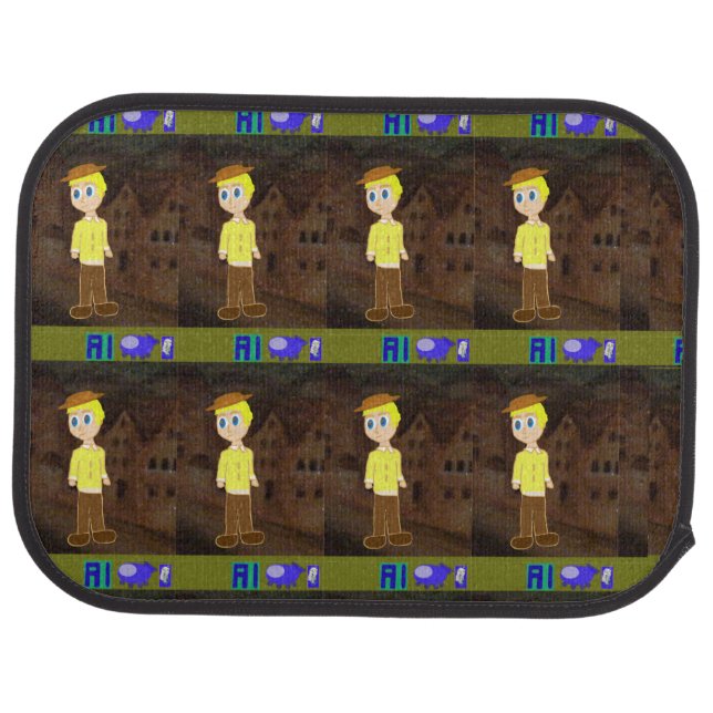 Fun Sci-fi Cartoon Car Floor Mat (Rear)