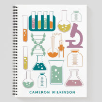 Fun Science Chemistry Laboratory Artwork Name Notebook