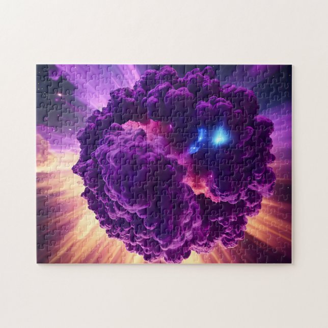 Fun Science Fiction Galactic Purple Cloud Jigsaw Puzzle (Horizontal)