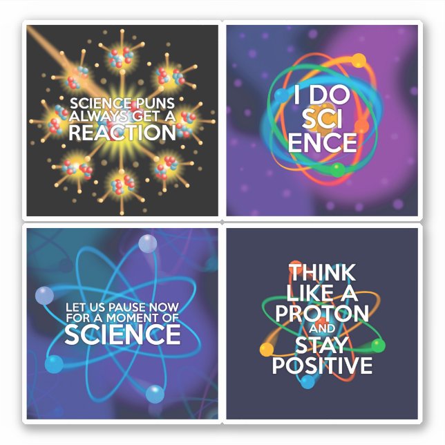 Fun science quotes stciker set sticker (Front)