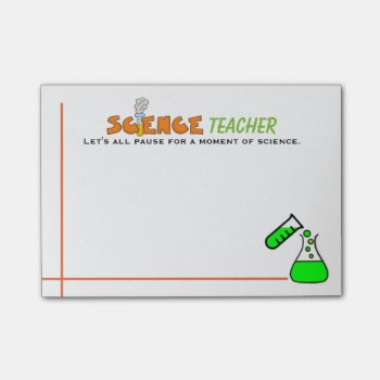 Fun Science Teacher Post-it Notes by schoolpsychdesigns at Zazzle