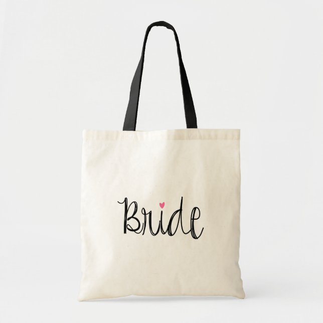 Fun Script Bride Tote Bag (Front)