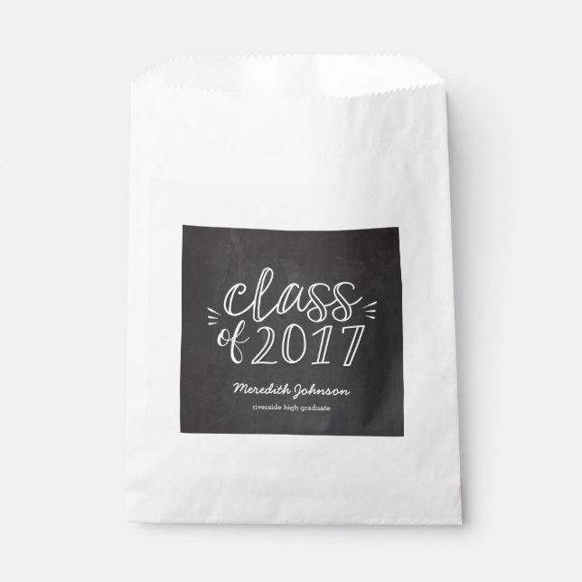 Fun Script Graduation Favor Bags (Front)