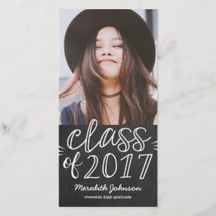 Fun Script Graduation Photo Card Announcement