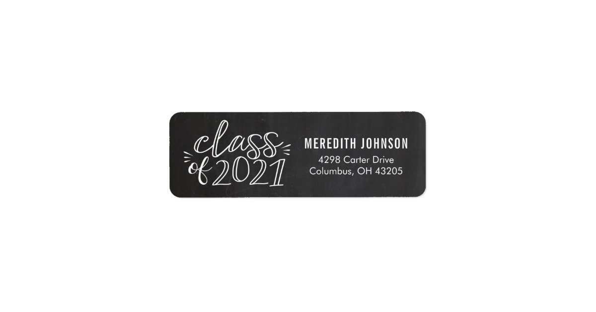 Fun Script Graduation Return Address Label | Zazzle