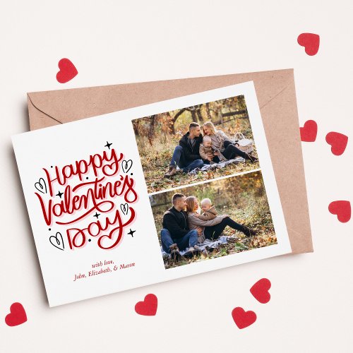 Fun Script Happy Valentines Day 2 Photo Gallery Holiday Card