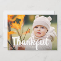 Fun script thanksgiving photo card