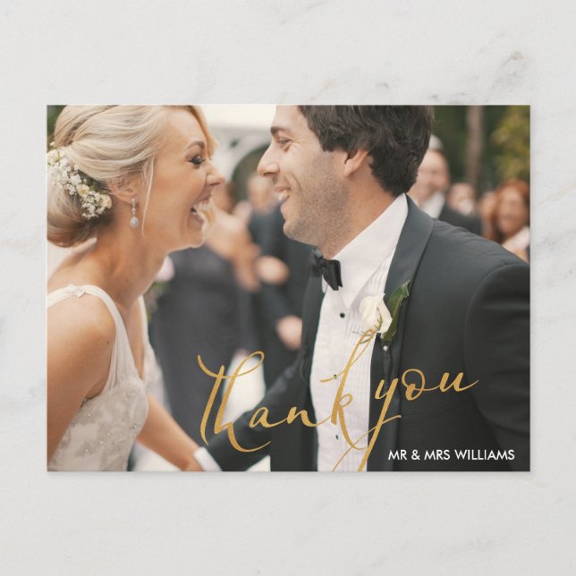 fun script | wedding thank you card (Front)