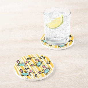 Fun Seafood Crab Fish Coaster