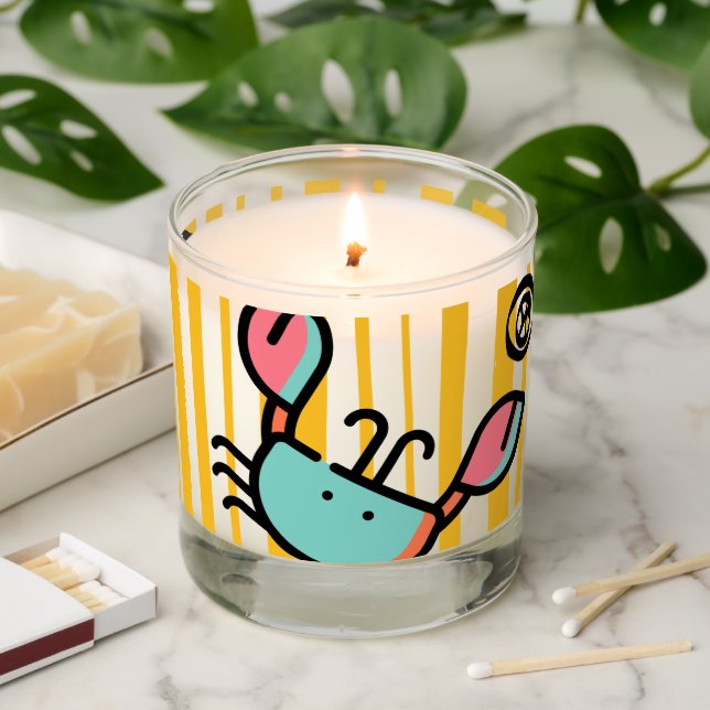 Fun Seafood Crab Fish  Scented Candle (Lit)